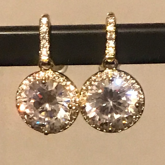 14K Gold Plated Sterling Silver Post Earrings. - Picture 1 of 3